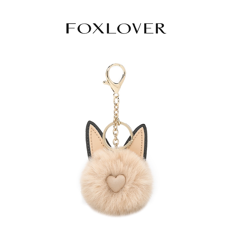FOXLOVER เครื่องประดับขนสัตว์น่ารักแบบการ์ตูนที่สามารถถอดออกได้