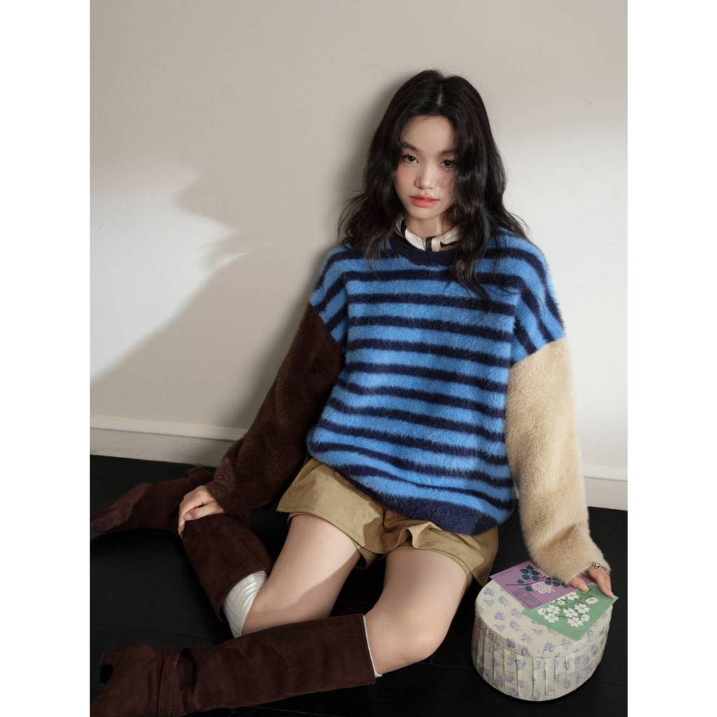 [Preorder] KUOSE : Fuzzy Striped Sweater
