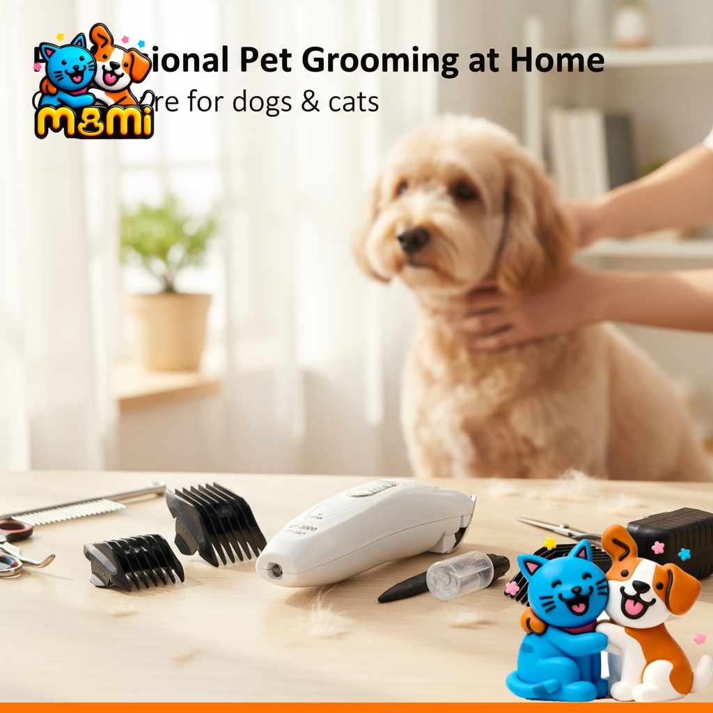 MI KUKU  ใบมีดแสตนสผสมเชรามิค ปัตตาเลียตัดขนสุนัข ไร้สาย แบตตาเลี่ยน KP-3000 Plus+