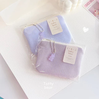 ʙᴇᴀʀ ᴘᴏᴜᴄʜ ᵔᴥᵔ กระเป๋าใส่เหรียญ สตางค์ บัตร ขนาด 8.5*12 cm. มีถึง 9 สี ʕ•ᴗ•ʔ
