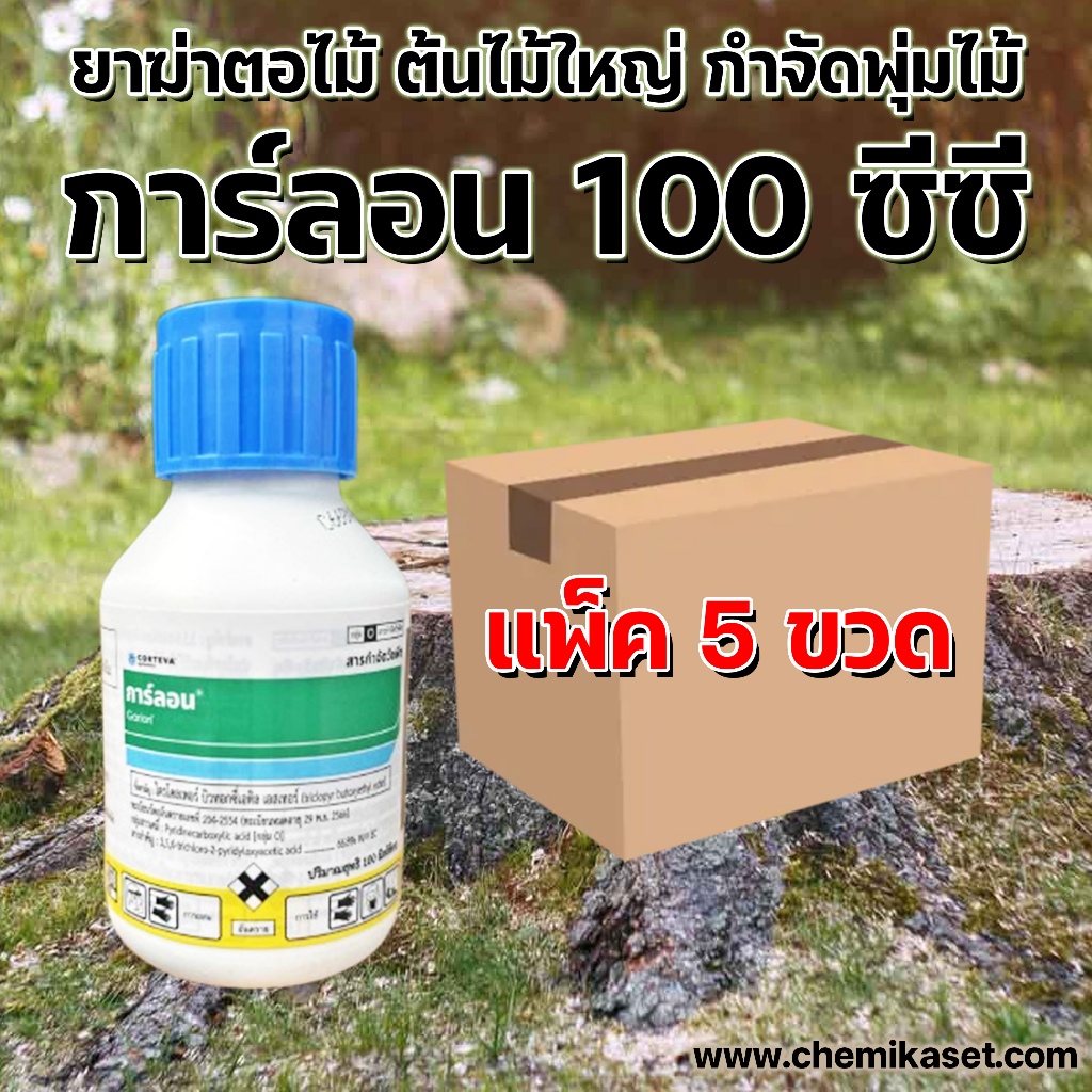 *แพ็ค5ขวด* ยาฆ่าตอ การ์ลอน 100 ซีซี กำจัดตอไม้ ฆ่าตอไม้ ยาฆ่ากระถิน ต้นไม้ใหญ่ทุกชนิด ฆ่าตอ ส่งเร็ว