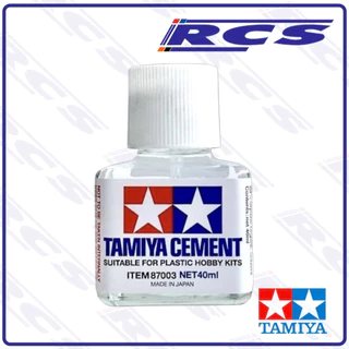 TAMIYA CEMENT ชนิดมีเนื้อเรซิ่นผสมสำหรับการทำโมเดลพลาสติก 87003 ฝาขาว 40มล. / 87012 ฝาส้ม 20มล.