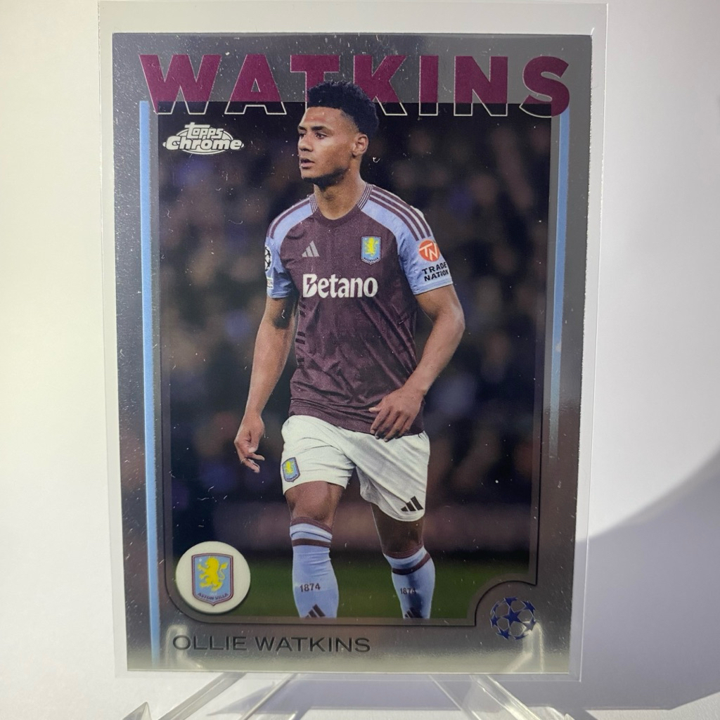 การ์ดนักฟุตบอล OLLIE WATKINS, ASTON VILLA, TOPPS CHROME 2024