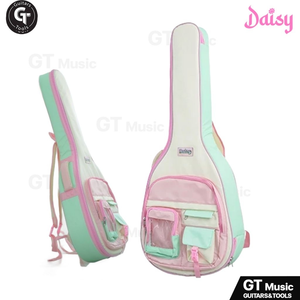 Daisy D100 Mini acoustic | กีตาร์โปร่ง ทรง Soft Cutaway ขนาดพกพา 36นิ้ว ลายดอกไม้  มีเก็บปลายทาง ราคา ถูกที่สุด ดีลบีเคเค แกลเลอรีภาพที่ 8