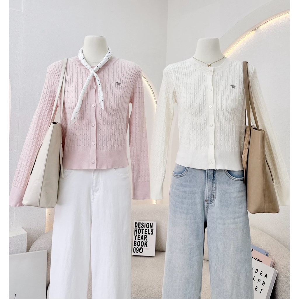 WA YA เสื้อคาร์ดิแกนแขนยาว