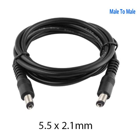 สาย DC Power Jack Male To Male หัวขนาด (M/M) 5.5mm X 2.1mm (มีความยาวให้เลือก)