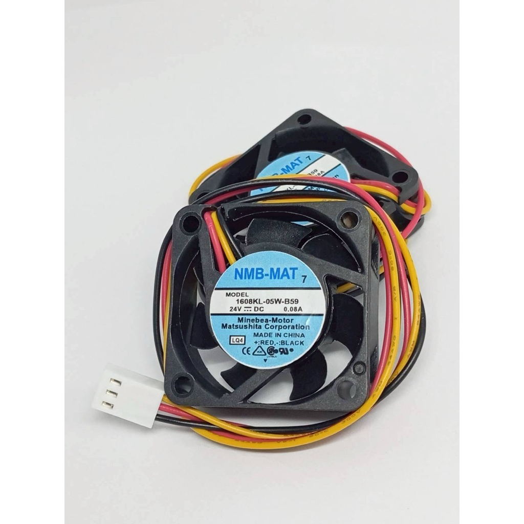 พัดลม 40*40*15  24v 1608 NMB-MAT MODEL 1608KL-05W-B59 24V ... DC 0.08A Minebea-Motor Matsushita Corporation