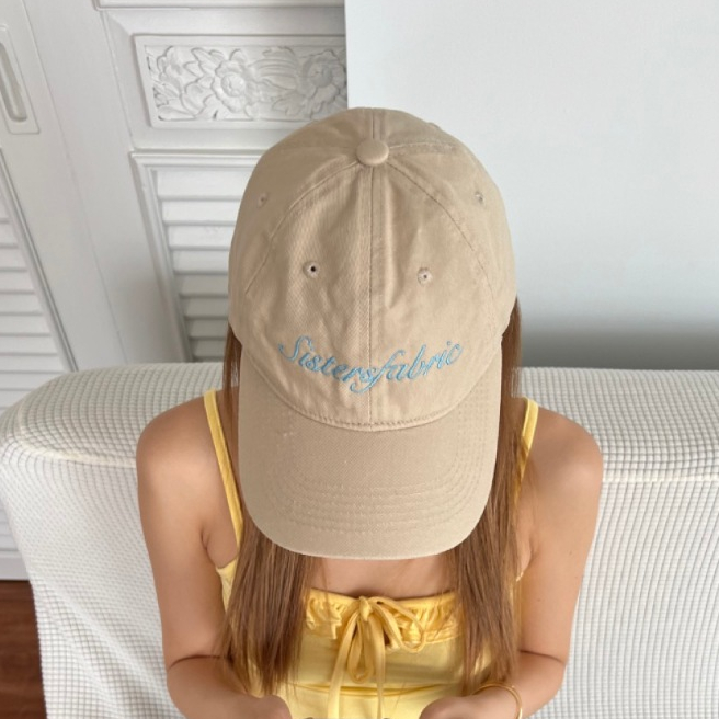 Sistersfabric - Sistersfabric Cap หมวกแก๊ป ปักฟ้อนท์เขียน สีฟอก รูปที่ 6