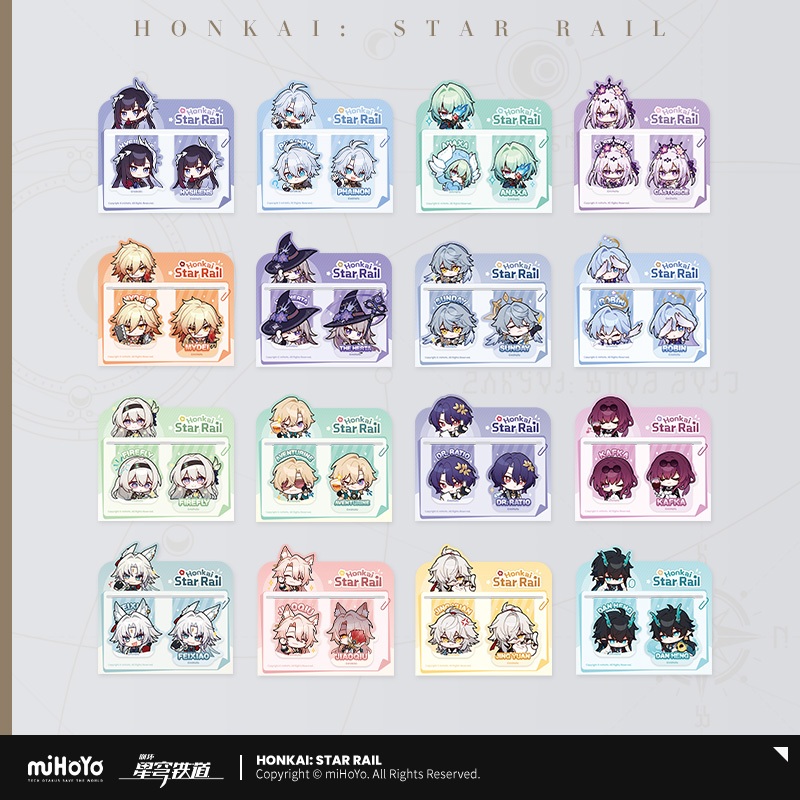 [ พร้อมส่ง / Official ] Honkai Star Rail Emoji Magnetic Bookmark Set ฮงไค สตาร์เรล ที่คั่น Robin Sunday