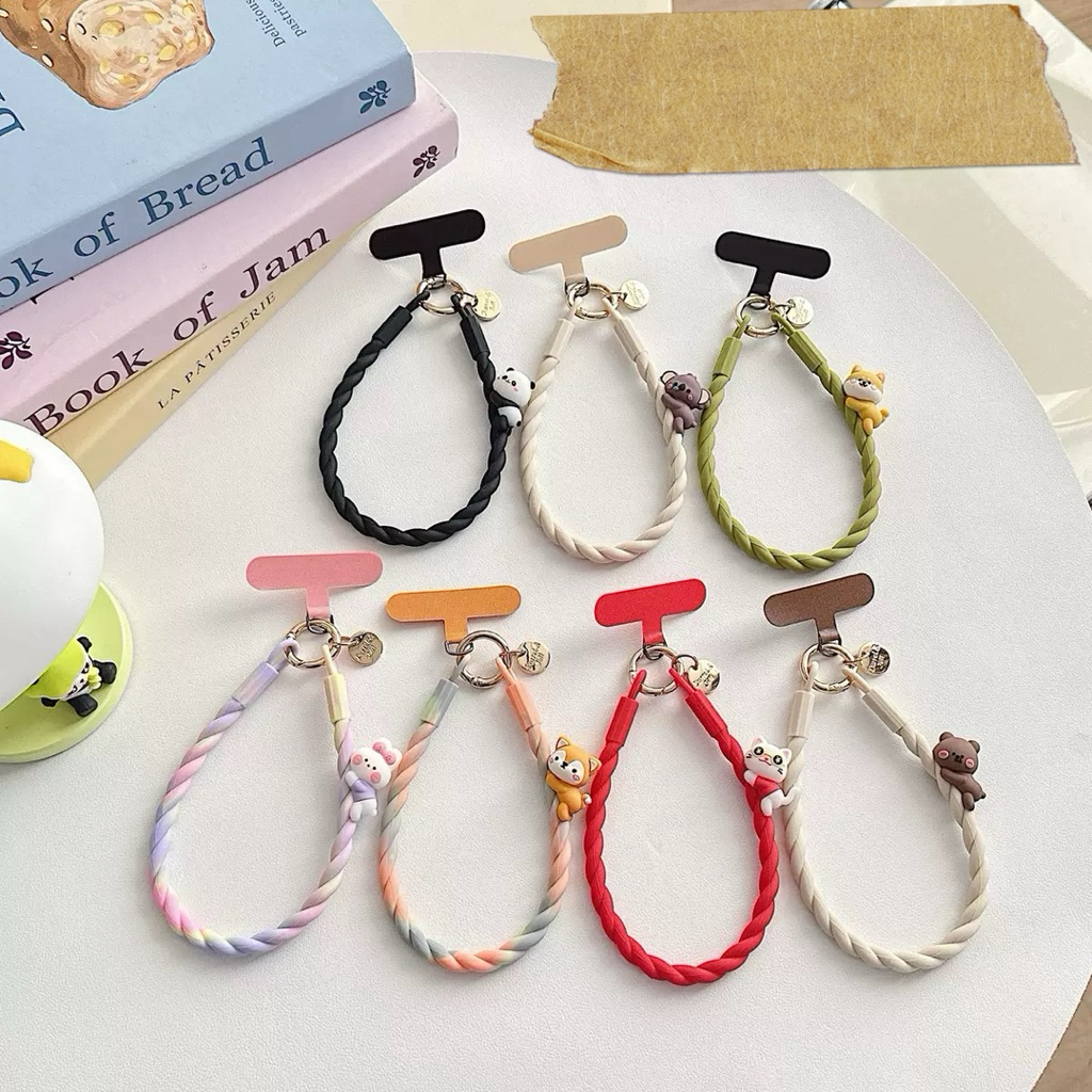 [ส่งไวจากกทม]สายซิลิโคนสำหรับคล้องโทรศัพท์ ห้อยมือถือ ตกแต่งตุ๊กตาน่ารัก by bonbon cuteshop