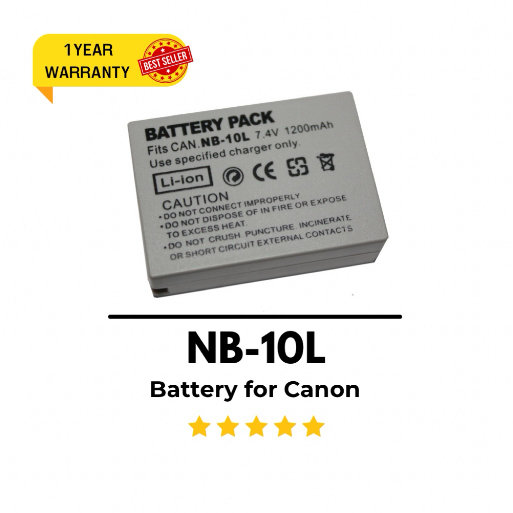 NB-10L Battery for Canon PowerShot G1 X Canon PowerShot G3 X Canon PowerShot G15 Canon PowerShot G16