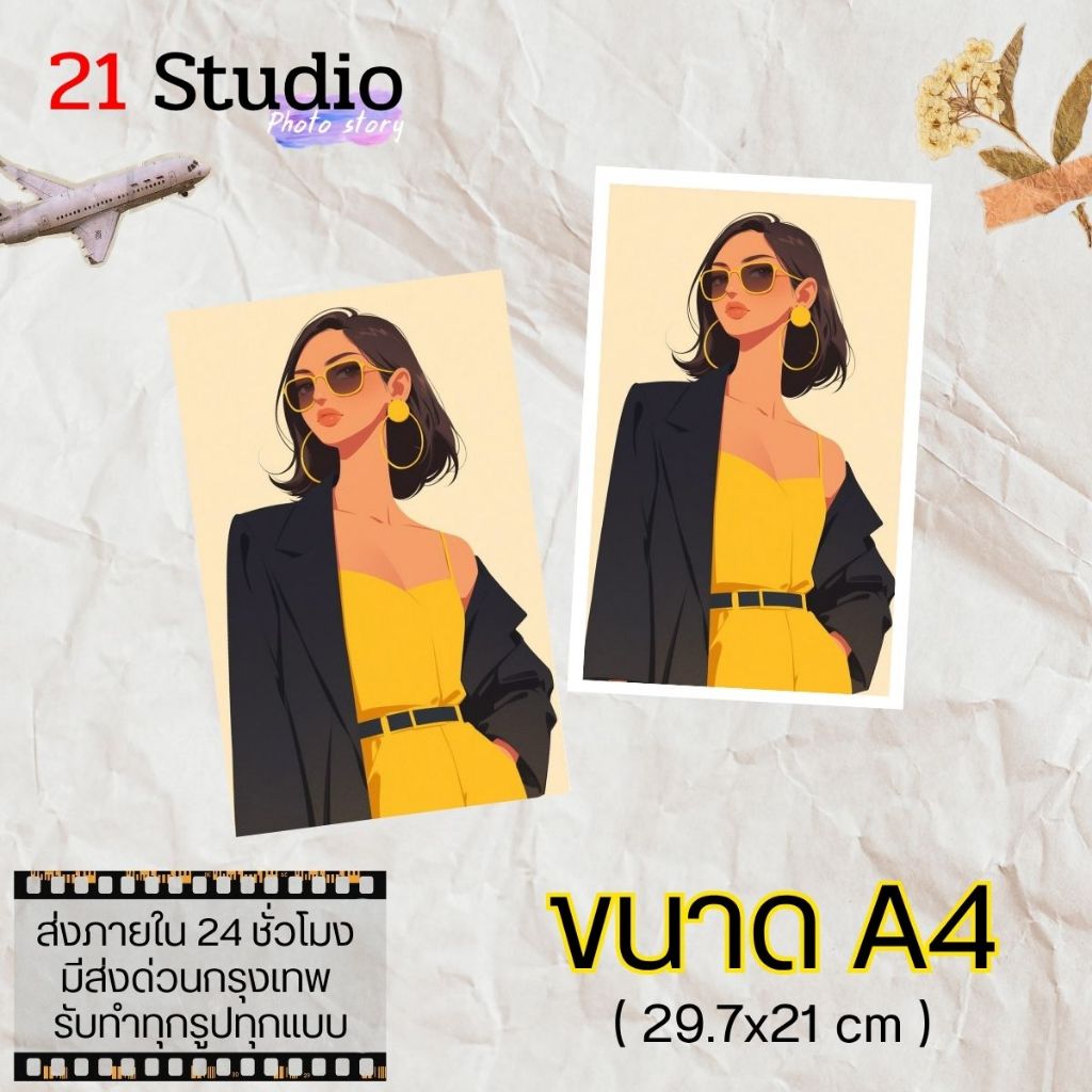 รับปริ้นท์+เคลือบแข็ง เมนูอาหารตามสั่ง กระดาษหนา 260 แกรม ขนาดA4 กระดาษพรีเมี่ยมและมันเงา