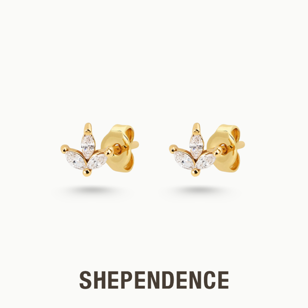 SHEPENDENCE ต่างหูก้าน LUXE Trio Marquise ทรีโอ้มาร์ควิส ประดับคริสตัล