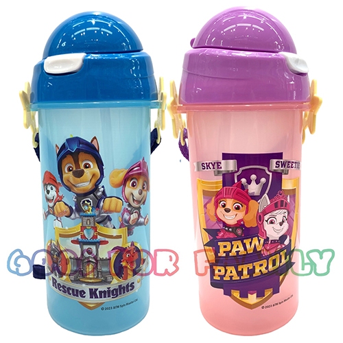 กระติกน้ำเด็ก PAW PATROL ขบวนการเจ้าตูบสี่ขา พาว เพทโทร กระบอกน้ำ หลอดดูดเด้ง สีน้ำเงิน - ของแท้