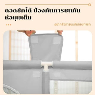 คอกกั้นเด็ก รั้วกั้นเด็ก คอกเด็ก 3.5/5/6/7ฟุต สูง65cm ระบายอากาศ มีประตู กั้นเด็ก แข็งแรง ราวกันตกเด็ก