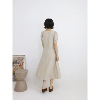 📍พร้อมส่ง1-2วัน📍 mira dress เดรสยาวใส่ทำงาน ไปคาเฟ่ สไตล์มินิมอลโทนสีสุภาพ