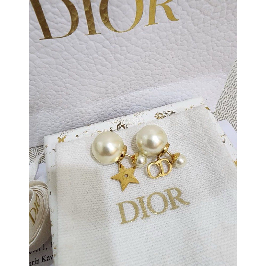ตุ้มหู Dior ของแท้#ตุ้มหูแท้ ต่างหู Dior Tribales