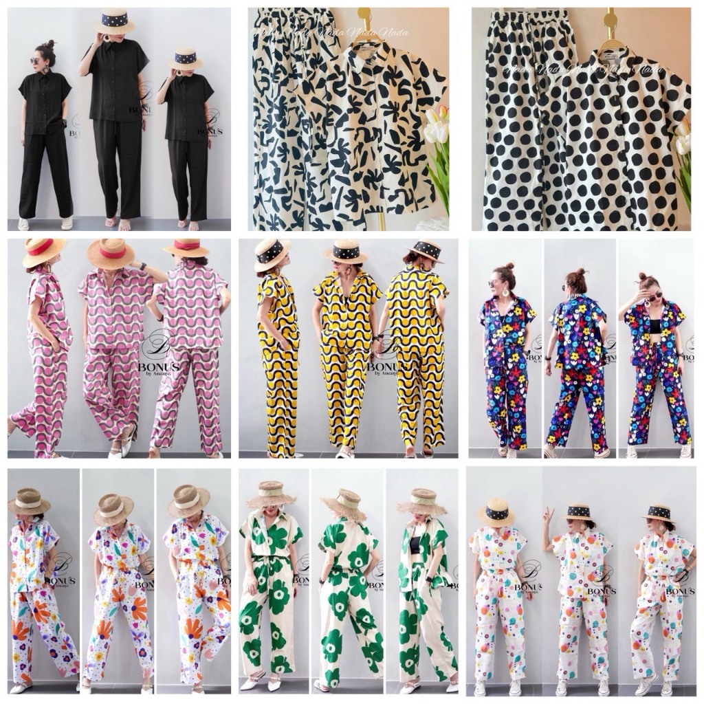 ‼️ NADA52 อย่าลืมแวะเข้ามาเก็บโค้ดส่วนลดกันนะคะ NADA 52 ✅ ️ชุดเซ็ตกางเกงขายาว ชุดเซ็ตสาวอวบ