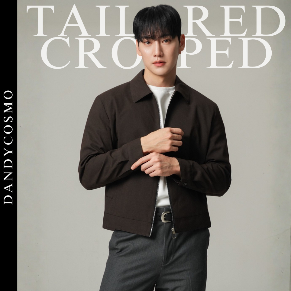 DANDY COSMO |[5สี]แจ็คเก็ต Tailored Cropped ทรง Semi-Crop Fit ใส่แล้วดูสูง ขายาว เนื้อผ้า TR Premium