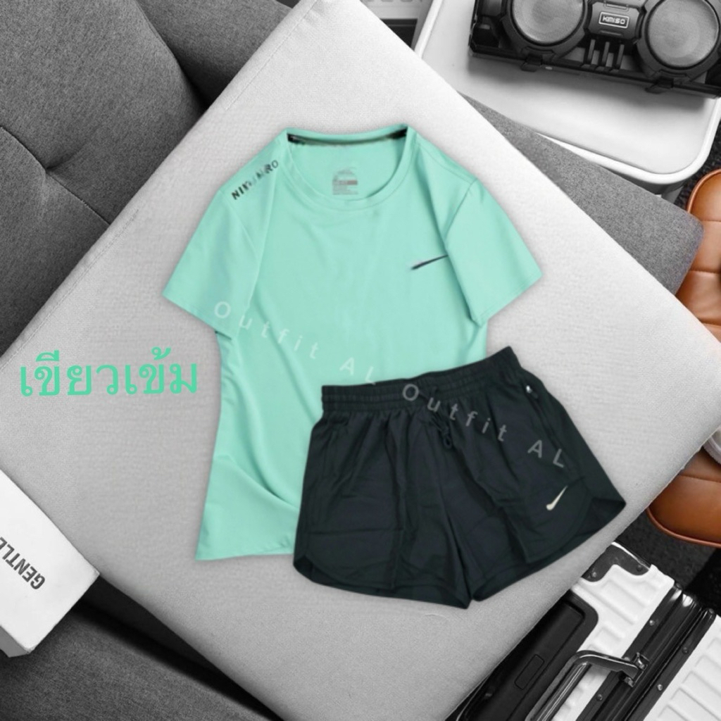 ชุดกีฬากางเกงวิ่งขาสั้น 2ชั้น ออกกำลังกายผู้หญิง SS49 - รูปที่ 2