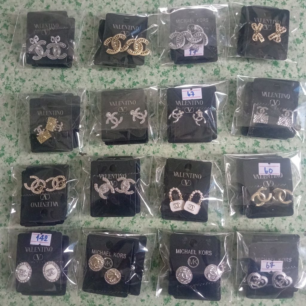 ZN ต่างหู แบรนด์เนม อักษร CC CD GG Lv มินิมอล น่ารักเรียบง่าย สำหรับผู้หญิง