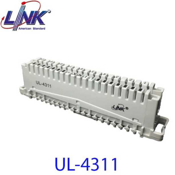 Link UL-4311 TELEPHONE CONNECTION MODULE 10 Pair (TOT Spec # OES 002 001 02) (เทอร์มินอลโทรศัพท์สีเท