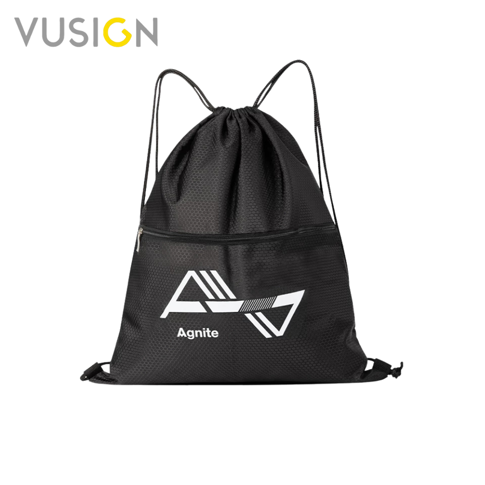 Vusign กระเป๋ากีฬา กระเป๋าหูรูด ถุงกันน้ำ ใส่รองเท้า ลูกบอล แบบมีหูรูด สะพายหลัง Drawstring Backpack