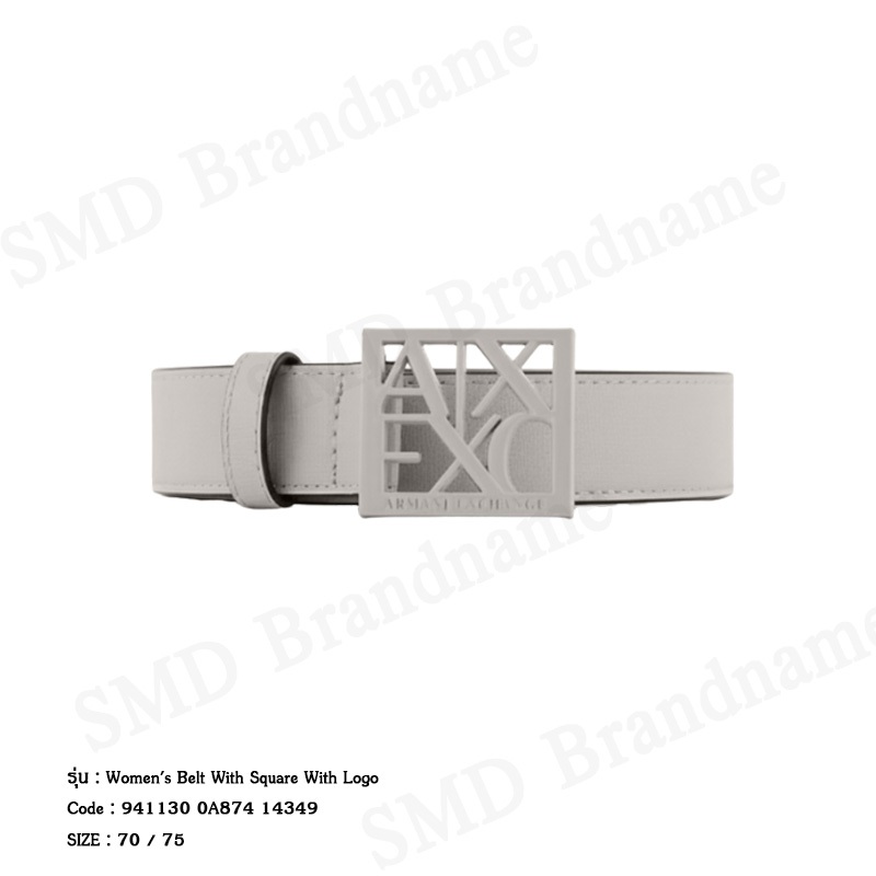 Armani Exchange เข็มขัดผู้หญิง รุ่น A/X Women's Belt With Square With Logo Code: 941130 0A874 14349
