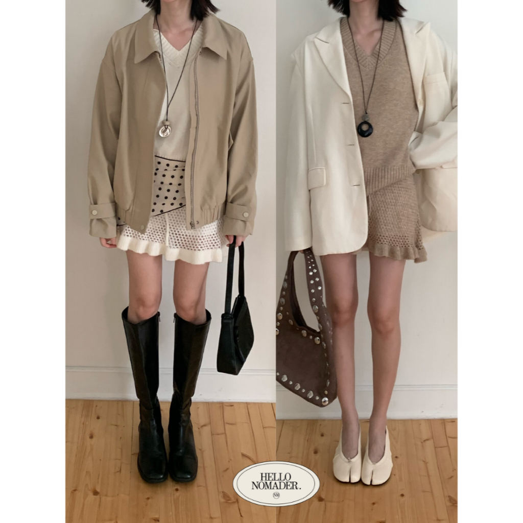 NOMADE.& พร้อมส่ง Haneulchill Set {เสื้อเซ็ทไหมพรม}