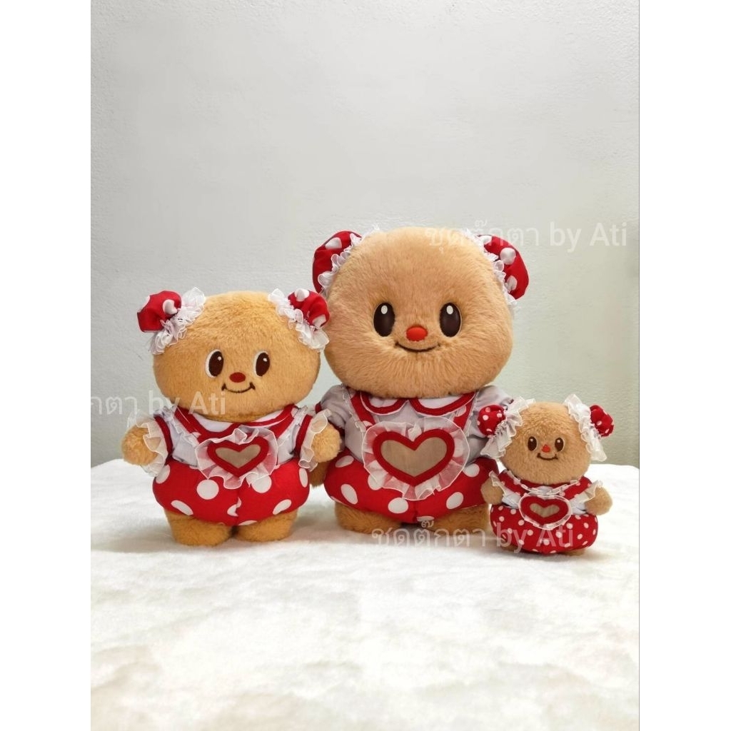 (จัดส่ง1-3วัน) ชุดbutterbear หมีเนย เซ็ทชุดเอี๊ยมลายจุด เซ็ท3ชิ้น(เสื้อ เอี๊ยม ผ้ารัดหู1คู่)