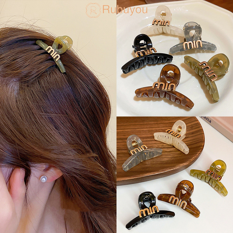 Rubuyou กิ๊บติดผม อะคริลิค ขนาดเล็ก สวยหรู คลิปด้านข้าง หวาน นักเรียนสำหรับผู้หญิง เครื่องประดับผมแฟชั่น-COD💖