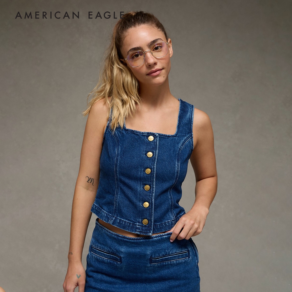 American Eagle Square Neck Vest เสื้อกั๊ก ผู้หญิง (NWSB 035-6576-471)
