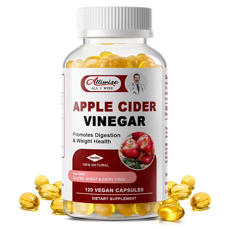Alliwise Apple Cider น้ําส้มสายชู อาหารเสริม ลดน้ําหนัก ช่วยย่อยอาหาร และดีท็อกซ์ แคปซูล