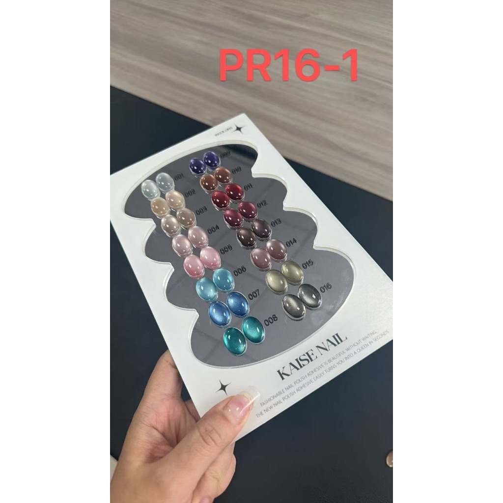 Kaise Crystal Fairy Set คริสตัลแฟร์รี่ แคทอายซาติน 16 สี PR16-1 (ชุดครบ 16 เฉด)