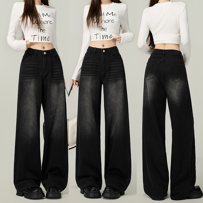【ขายดี!】S-5XL กางเกงยีนส์เอวสูง สีดำ ใส่สบาย ไซส์ครบ | กางเกงยีนส์ผู้หญิง ยีนส์เอวสูง ทรงสวย ใส่ได้ทุกโอกาส
