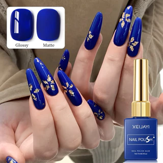 สีทาเล็บเจล XEIJAYI สีน้ำเงิน รหัส43 สีน้ำเงินที่จริงใจ ขวดสวย ขนาด 15ml สินค้าพร้อมส่ง