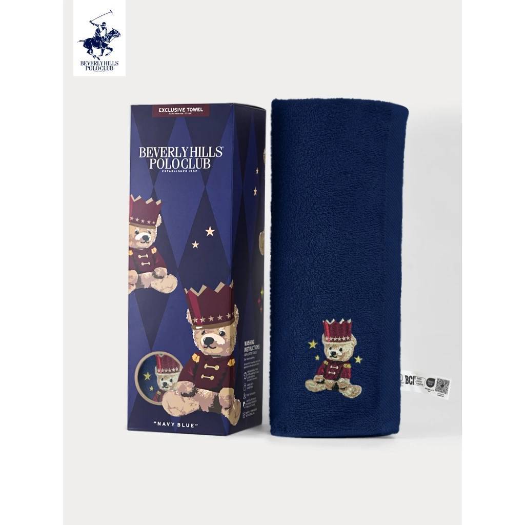 ผ้าเช็ดตัว ผ้าขนหนู ของขวัญ ผ้าขนหนูหมี Polo BEVERLY HILLS POLO CLUB ผ้าขนหนูหมี รุ่น BHPB018