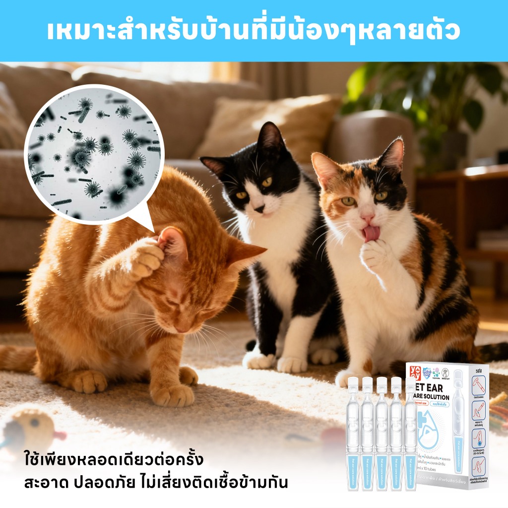 Yoyo Pet : Ear Care Solution ดูแลทำความสะอาดช่องหูสัตว์เลี้ยง สูตรอ่อนโยน ปลอดภัย ใช้ง่าย - รูปที่ 5