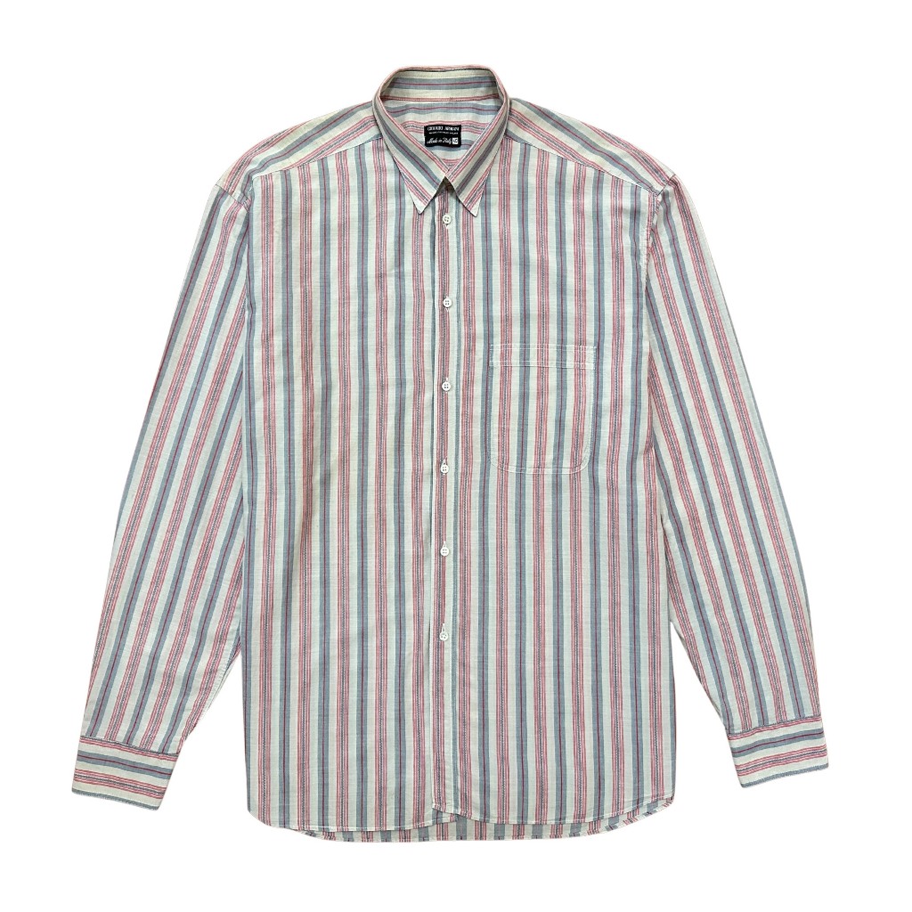 Giorgio Armani เสื้อเชิ้ตมือสองของแท้ [รอบอก 47"]