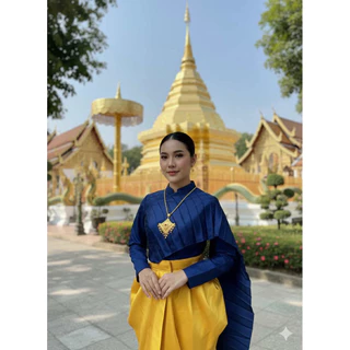 ครบชุด ชุดไทยเรือนต้น ผ้าเกรดพรีเมี่ยม มีไซส์ใหญ่