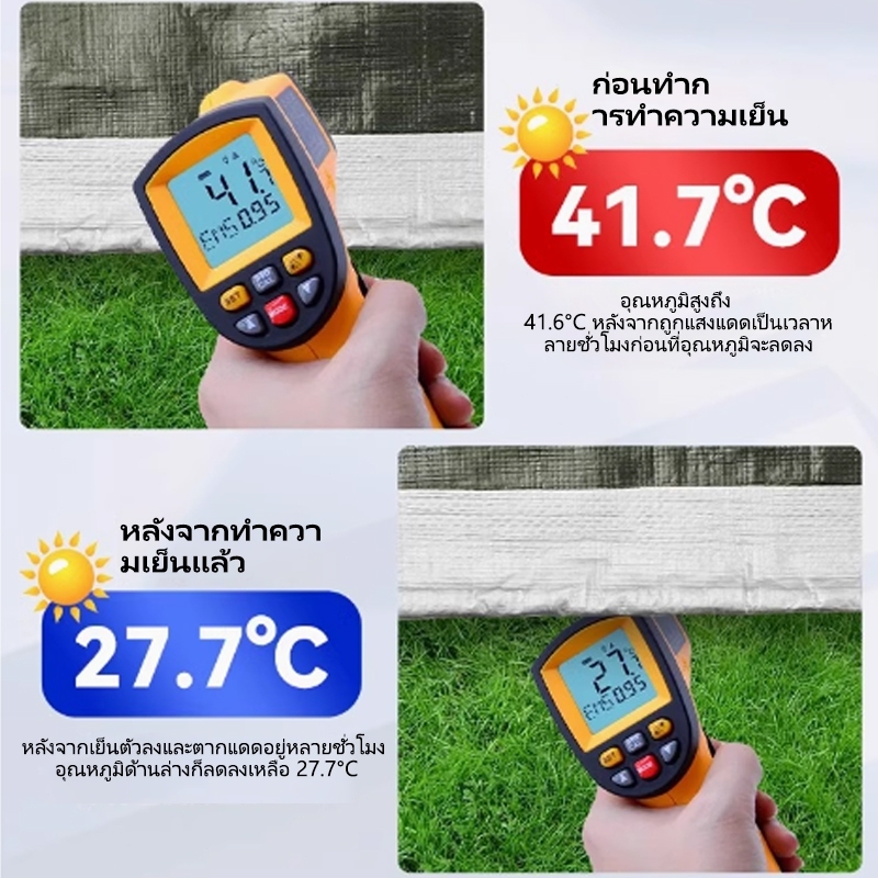 Ventas ผ้าใบกันแดดกันฝน คุณภาพสูง วัสดุPE(มีตาไก่) ผ้าใบกันน้ำ ผ้าใบพลาสติกเอนกประสงค์ - รูปที่ 3