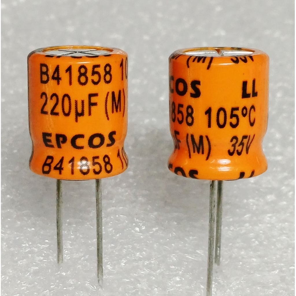 Epcos LL 105°C 220uf 35v  capacitor ตัวเก็บประจุ คาปาซิเตอร์