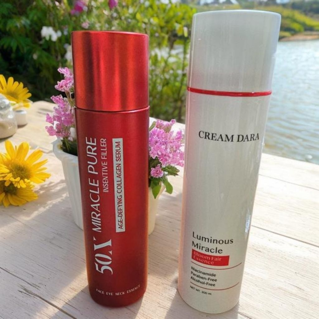 2 ขวด เซรั่ม น้ำตบ ดารา บำรุง ฟื้นฟูผิว Serum dara essence 150-200ml luminous skin x50 series age de