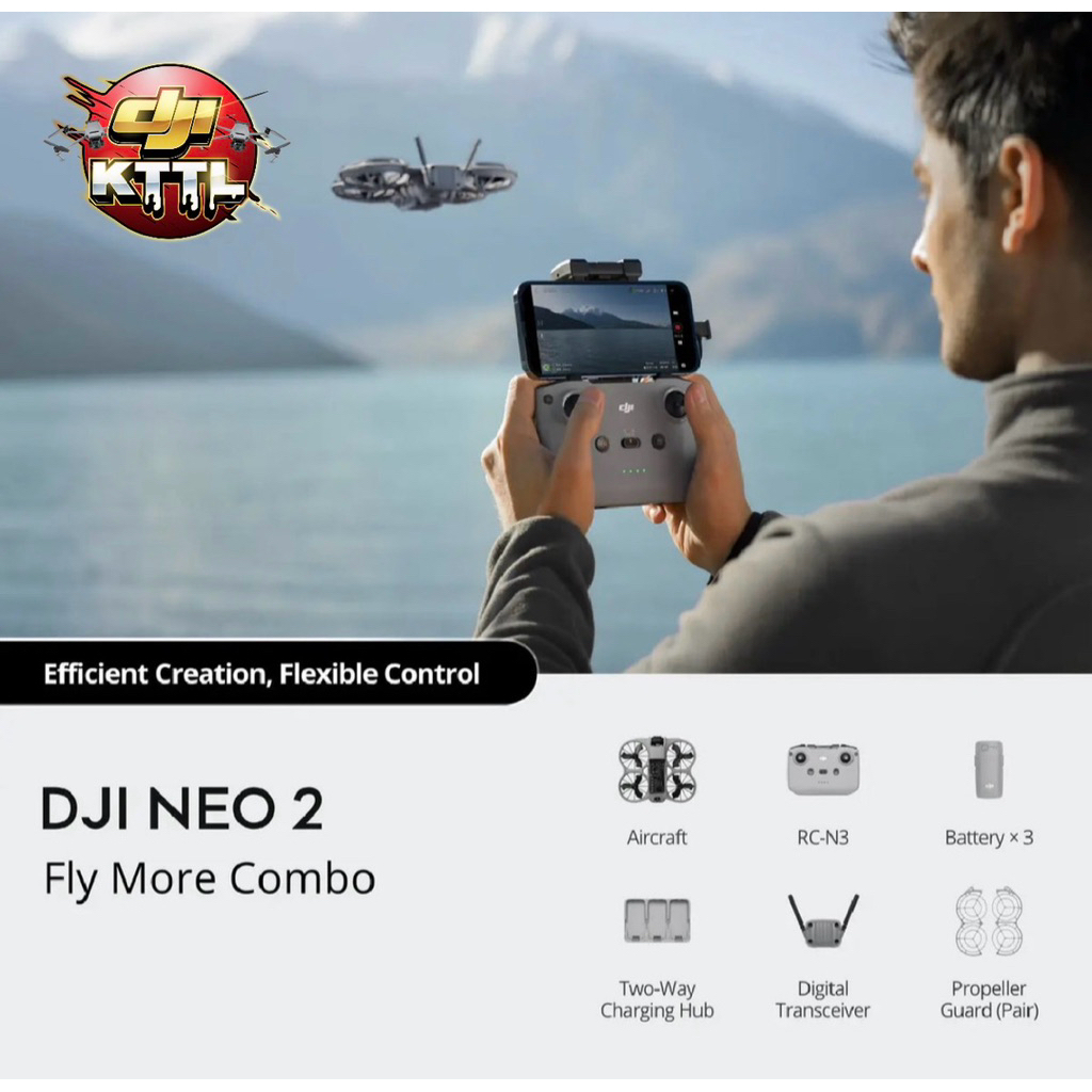 โดรน DJI NEO 2 COMBO NEW ฟรีทะเบียนกสทช(พรีออเดอร์เพื่อลงทะเบียน)