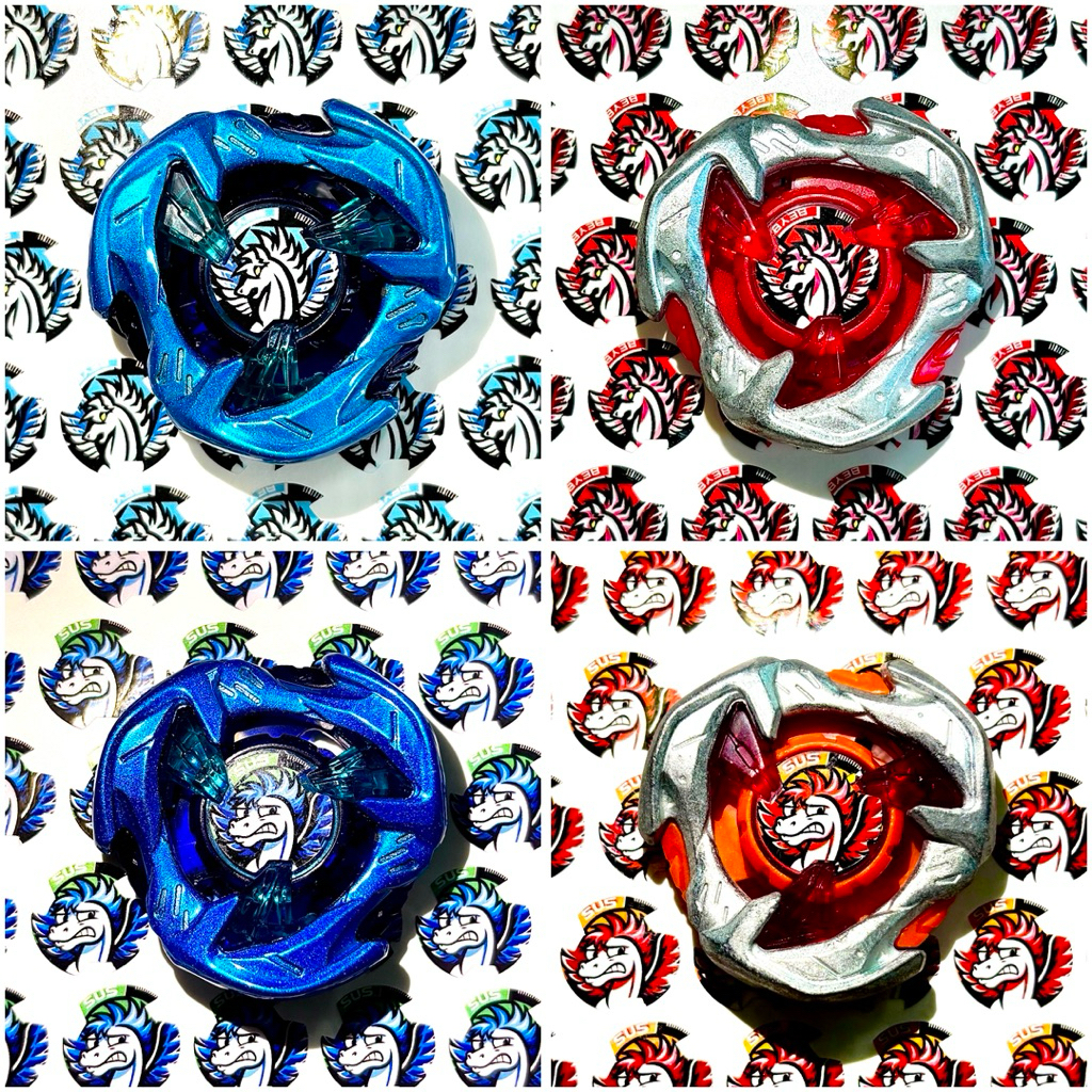 Beyblade X - Custom Stickers ชุดสติกเกอร์ คอสตอม เบเบลด x (4 ดวง) ลายม้า Pegasus และ ม้า Error Pegasus