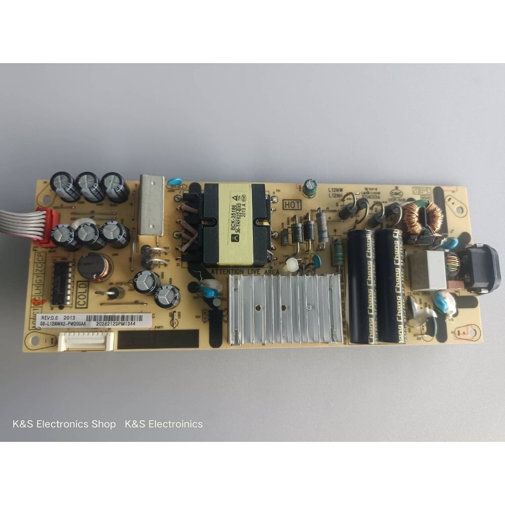 Power Supply TCL 50P8  , 55P8  , 55T6 , LED50P65US  , 50P8S พาร์ท 08-L12NWA2-PW200AA ของถอดมือสอง รั