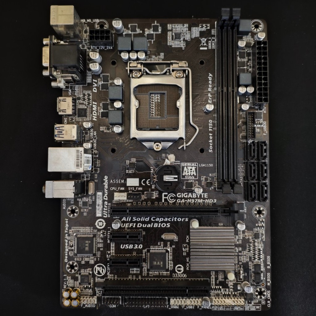 แมนบอร์ดมือสอง GIGABYTE รุ่น GA-H97M-HD3