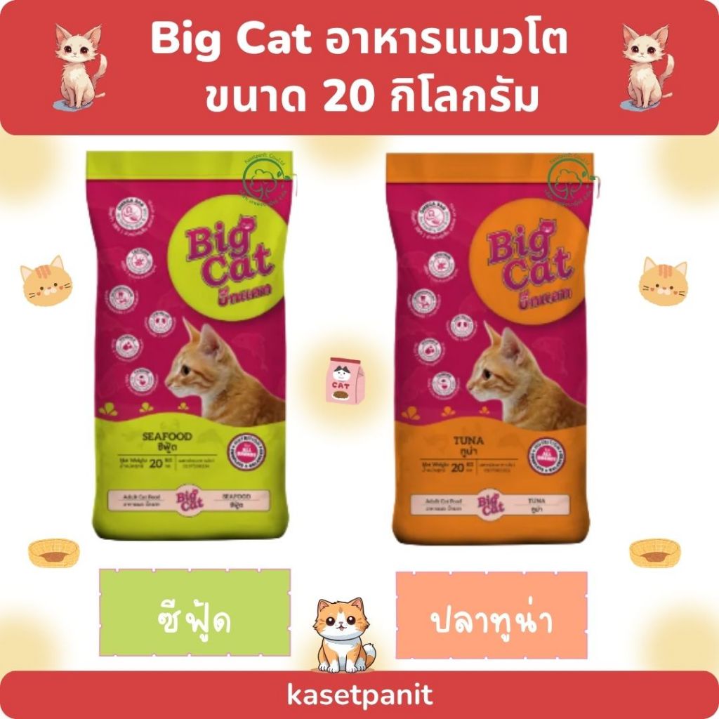 Big Cat บิ๊กแคท อาหารแมวโต 20 kg.