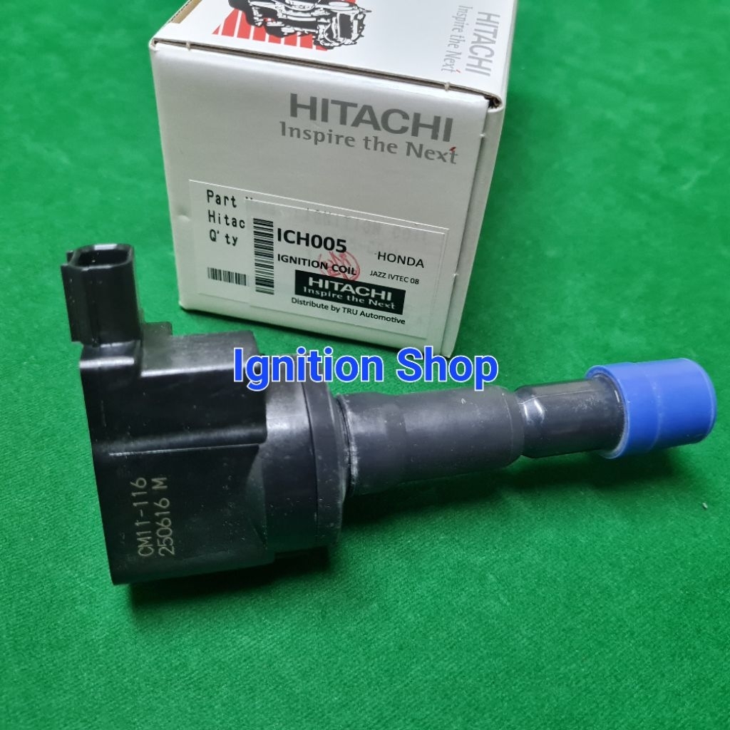 คอยล์จุดระเบิด  Hitachi Honda  city jazz 2008-2012 i-vtec Freed  Brio จำนวน 1 ตัว CM11-116  ระวังสิน