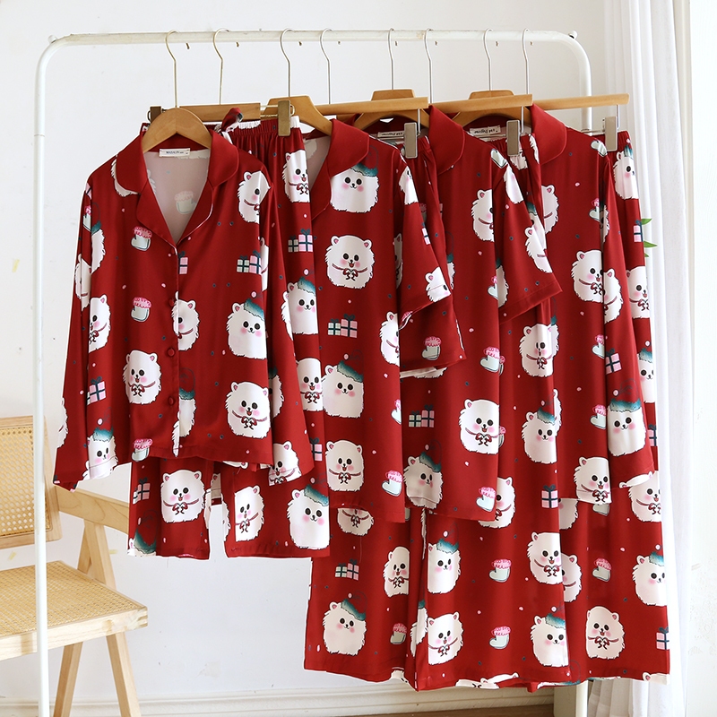 ชุดนอน Muslin Pajamas Collection Muslin Pet รุ่น Fagao’s Winter Wonder (N/T/P/M 3326) | ชุดนอนแม่ลูก